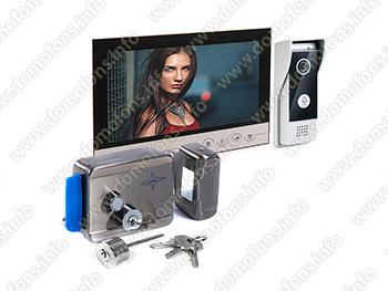 Комплект видеодомофон Eplutus V90RM и электромеханический замок AX-091