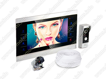 Комплект видеодомофон HDcom S-104 и аналоговая мини камера