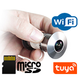 WI-FI IP видеоглазок HDcom T203-8G (Silver)