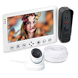Комплект видеодомофон HDcom W715 и внутренняя купольная камера KDM-6413G